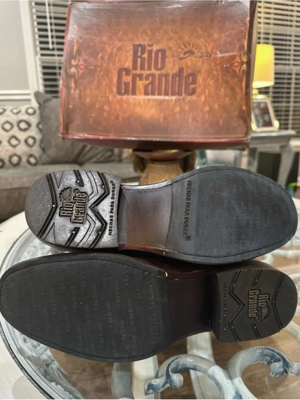 New Rio Grande Ronaldo MR-08 men's leather boots, brown, size 9– Original box